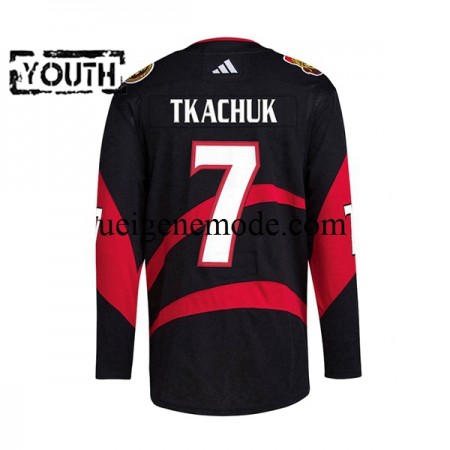Kinder Ottawa Senators Eishockey Trikot Tkachuk 7 Adidas 2022-2023 Reverse Retro Schwarz Authentic